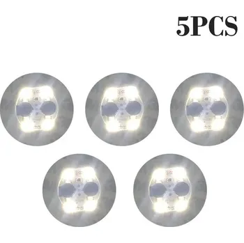 Party dekorace Svítící LED nálepky na láhve pro party a dekorace | svítící doplněk na oslavu | - Bílá 5ks,6,0 cm