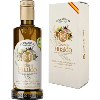 Dárkový potravinový koš Casas de Hualdo Ecológico 500 ml – BIO prémiový extra panenský olivový olej v dárkové kazetě
