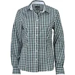 James & Nicholson Módní dámská kostkovaná košile z vysoce kvalitního popelínu Barva: zelená lesní - bílá, Velikost: M JN616