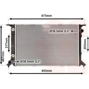 Motor automobilu Chladič, chlazení motoru VAN WEZEL 03002331
