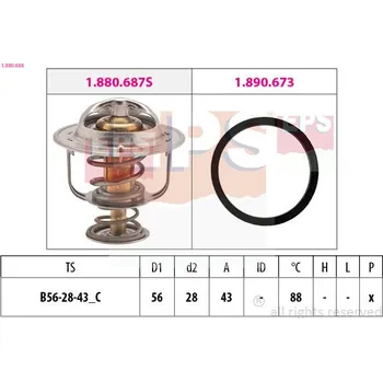 Chladič motoru Termostat, chladivo EPS 1.880.688