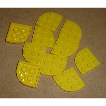 Stavebnice LEGO Lego 700506-X (30357) kulatá destička 3x3 čtvrtkruh 10 ks POUŽITÉ (6167389)