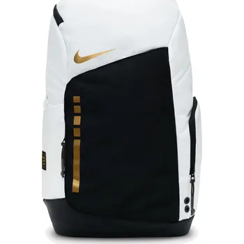 Sportovní batoh NIKE Hoops Elite DX9786 32 l, White/Black/Metallic gold