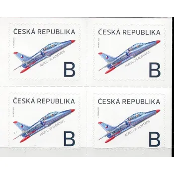 Poštovní známka Česká pošta (2020) č. 1087 **, 4-bl - Česká republika - Letadlo Aero L-39 Albatros "B"