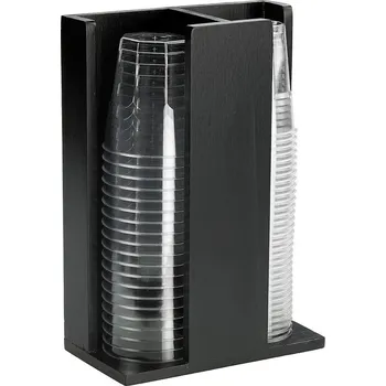 Jednorázové nádobí Bambusový stojan na kelímky Leone 210/110/300mm 1ks