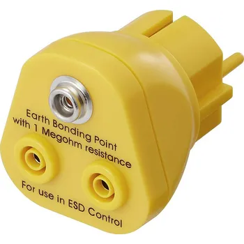 Elektrická zásuvka TRU COMPONENTS TC-12277204 Zemnicí zástrčka 2x banánková zásuvka 4 mm, 1x připojení tlačítka 10 mm 1 ks