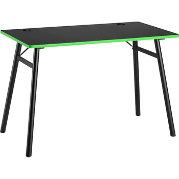 Počítačový stůl Piranha Gaming Herní stůl 0000007338 černý se zeleným okrajem