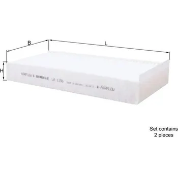 Kabinový filtr Filtr, vzduch v interiéru MAHLE LA 1156/S