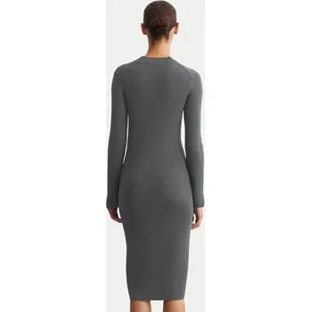 Dámské šaty Marc O'Polo Úpletové šaty 409 5045 67097 Šedá Slim Fit 38