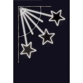Vánoční dekorace City SM-995208 Padající hvězdy, studená bílá