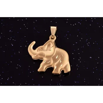Přívěsek Velký zlatý slon-přívěsek P011, Au 585/1000 14kt,1,05g (14kt,váha 1,05g)