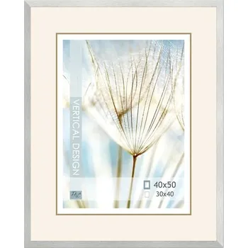 Fotoalbum Fotorámeček Quadro 9, 40 × 50 cm, dřevěný, stříbrný