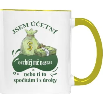 T-shock Hrnek malý barevný s potiskem Jsem účetní