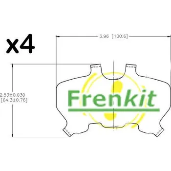 Brzdový komplet Protihluková folie, brzdové oblożení (posunovací deska) FRENKIT 940070