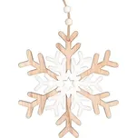 Anděl Přerov, s.ro. Dřevěná vločka na zavěšení 14,5 cm