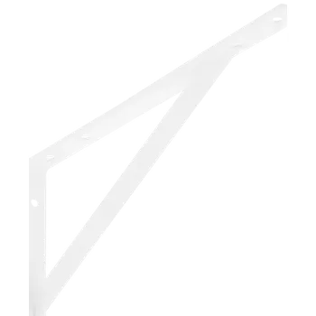 Nábytkové kování WSWP 300/20 konzole zpevněná 300x200x20x3,0 bíla (10 ks)