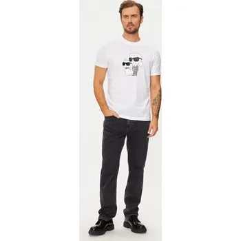 Pánská móda KARL LAGERFELD T-Shirt 755061 544241 Bílá Regular Fit XXL
