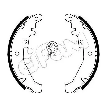 Brzdová čelist Sada brzdových čelistí CIFAM 153-078