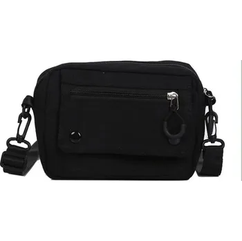 Kabelka dámská plátěná kabelka s popruhem | taška pro ženy - Černá