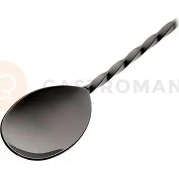 Příbor Barmanská lžíce s pěchovadlem, 300 mm, černá | BARFLY, M37018BK