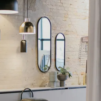 Lampička Zrcadlo AYTM Angui, antracit, výška 78 cm, sklo, ocel - Doprava zdarma