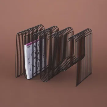 Lampička Stojan na zásobníky AYTM Curva, černý, šířka 40 cm, ocelový černá - Doprava zdarma