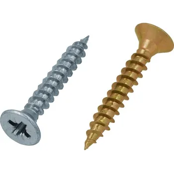 Šroub Vrut 3x15mm se zápustnou hlavou, žlutý Zn