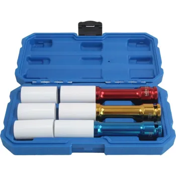 Gola hlavice Extra tenké hlavice na šrouby alu kol, prodloužené, vel. 17, 19, 21 mm, s krytkami - SATRA