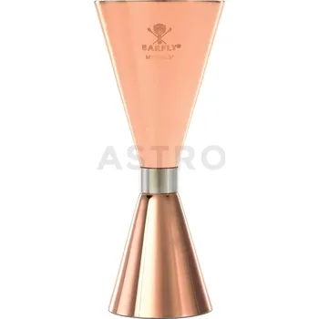 Trekingová hůl Jigger - barová odměrka Slim Style, 2 oz., 30/60 ml, měděná s ocelovým okrajem | BARFLY, M37090CP