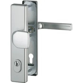 Dveřní kování Hoppe Bezpečnostní sada DALLAS, klika-klika, PZ 92 mm, 67-72, F69 nerez