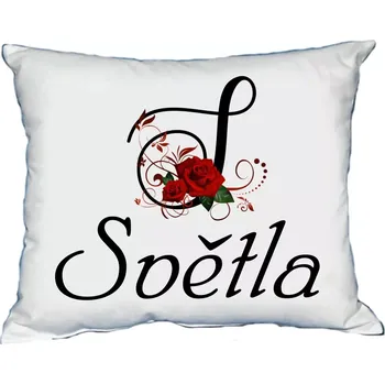 Dekorativní polštářek Moon River SVĚTLA polštář s dámským jménem 30x40 cm