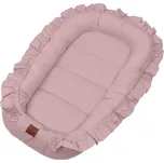 Hnízdo pro miminko s volánem Infantilo Velvet Barva: Dusty Rose