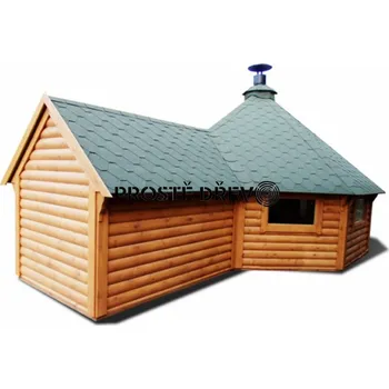 Zahradní domek Nordic wood Zahradní grilovací domek se saunou v přístavku Ull 16,5 Plus