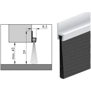 Těsnění do okna a dveří IBS 60 Al kartáč (300cm / 1ks)