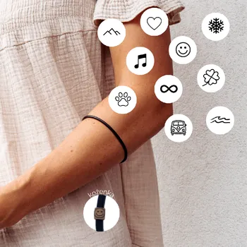 Náramek Náramek Single - symbol - lepený Barva: Bílá, Velikost: L : obvod cca 24cm, SYMBOL: VLOČKA