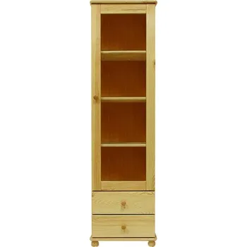 Policová skříň Slevadoma Vitrína 69 Klasik masiv borovice Barva: Bezbarvý lak