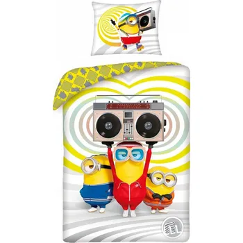 Povlečení HALANTEX Dětské bavlněné povlečení Mimoni Music 140x200 OEKO-TEX®