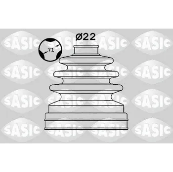 Manžeta ke kolu Sada měchů, hnací hřídel SASIC 1906093
