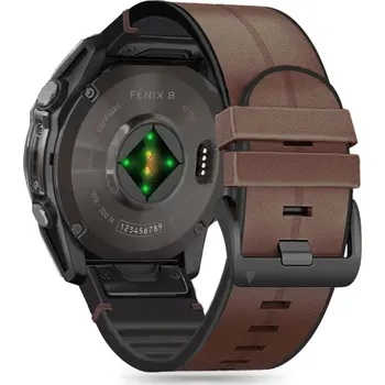 Řemínek na hodinky Tech-Protect Řemínek pro Garmin Fenix 5 / 6 / 6 PRO / 7 / 8 (47mm) / E - Tech-Protect, Silicone PU Brown