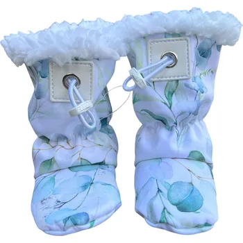 Capáčky Softshellové capáčky s beránkem eukalyptus s brzdičkou 0-6 měsíců Bílá