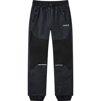 Chlapecké kalhoty Dětské šusťákové kalhoty, zateplené - Wolf B2470, tmavě šedá / žíhání Barva: Šedá tmavě, Velikost: 110