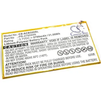 Baterie k notebooku VHBW Baterie pro Acer Iconia One 10 / B3-A20, 5-pinový konektor, 5700 mAh