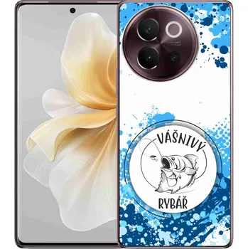 Pouzdro na mobilní telefon Gelový kryt mmCase na Vivo V40 Lite 5G - vášnivý rybář bílé pozadí