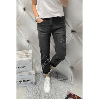 Pánské džíny Jeans Boyfriend tmavě šedé lehce trhané Jeans: XS/34