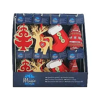 Vánoční ozdoba Vánoce Ozdoba MagicHome XO157X, 4 druhy, balení 96ks na kovovém stojanu