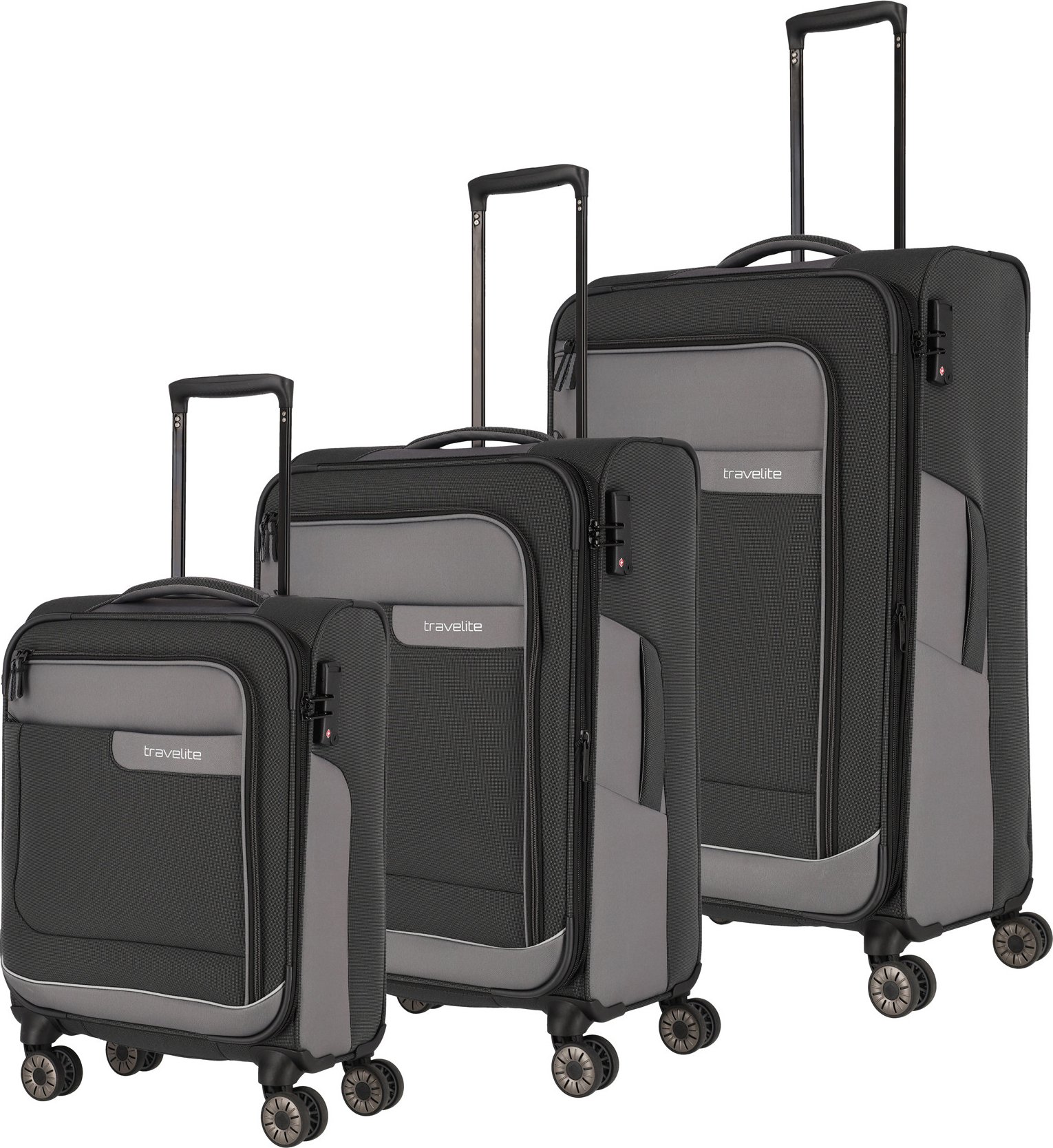 Travelite Viia 4w sada kufrů LMS Anthracite
