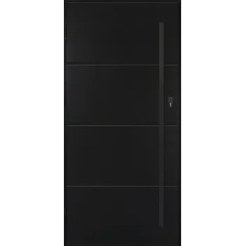 Vchodové dveře Kovové vchodové dveře S68 Unico 90P tmavý antracit otevírání dovnitř