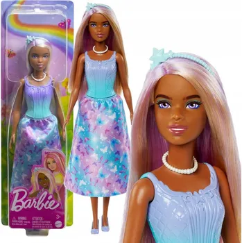 PANENKA BARBIE princezna s dlouhými vlasy s fialovými melíry HRR10