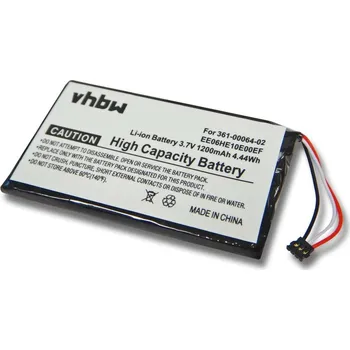 Příslušenství k chytrým hodinkám VHBW Baterie pro Garmin Nüvi 3700 / 3750 / 3760 / 3790, 1200 mAh