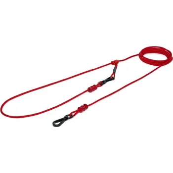 Vodítko pro psa Tamer Easy Long Slim Fashion vodítko s červenými korálky červené 3 m